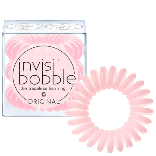 invisibobble ORIGINAL Hair Ties, Blush Hour, 3 Pack - Traceless, Strong Hold, Waterproof - Suitable for All Hair Types