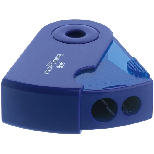 Faber Castell Sleeve Double Hole Sharpener Box, Blue - فابر كاستل - Image 3