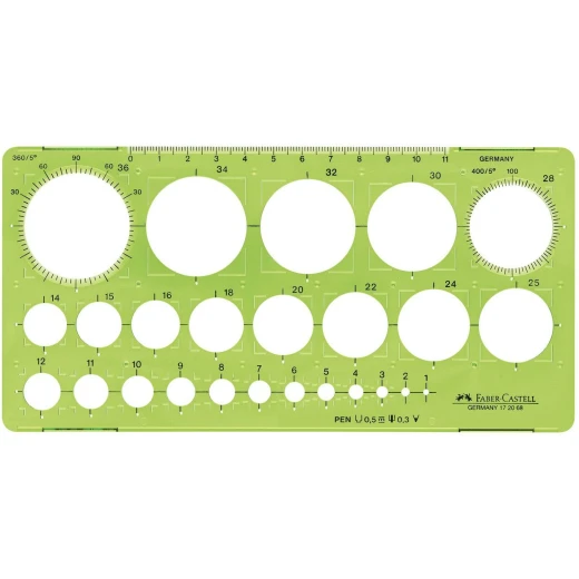 Faber- Castell  Drawing template circles - فابر كاستل - Image 2