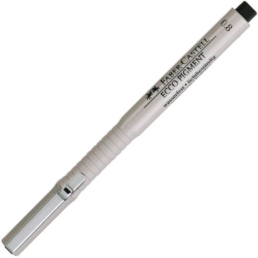 Faber-Castell Ecco Pigment FIneliner 0.8mm Black Ink Pen Faber-Castell Ecco Pigment FIneliner 0.8mm Black Ink Pen