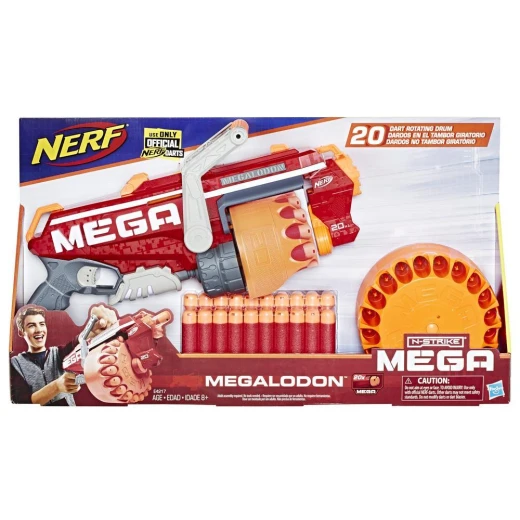Megalodon Nerf N-Strike Mega Toy Blaster with 20 Official Nerf Mega Whistler Darts Megalodon Nerf N-Strike Mega Toy Blaster with 20 Official Nerf Mega Whistler Darts