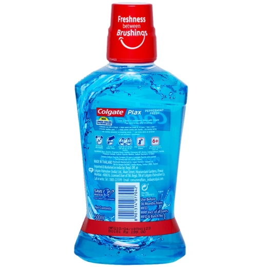 Colgate Plax Peppermint Fresh Mouthwash – 500 ml - كولجيت - Image 4