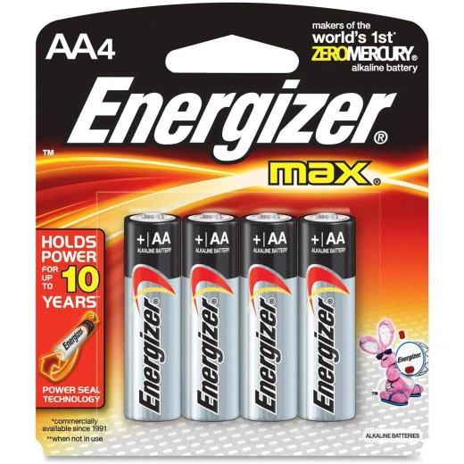 Energizer Battery Max (AA) E91 BP4 3+1 Free Energizer Battery Max (AA) E91 BP4 3+1 Free