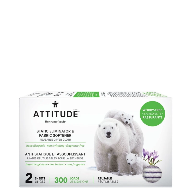 ATTITUDE Static Eliminator Fabric Softener 2 sheets - ATTITUDE