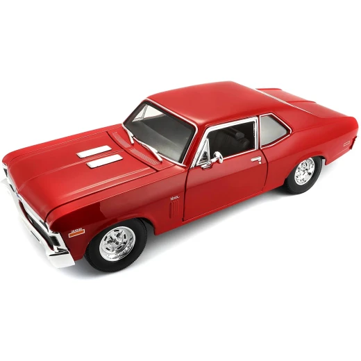 Maisto Chevrolet 1970 Nova SS Coupe Red 1/18 Diecast Model Car, Assorted Maisto Chevrolet 1970 Nova SS Coupe Red 1/18 Diecast Model Car, Assorted