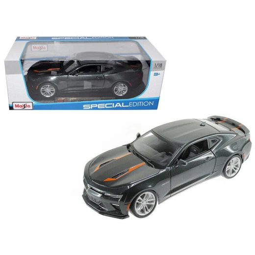 Maisto Chevrolet Camaro SS 2017 Metallic Grey 1/18 Diecast Model, Assorted Maisto Chevrolet Camaro SS 2017 Metallic Grey 1/18 Diecast Model, Assorted