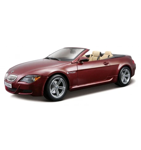 Maisto 1:18 BMW M6 E64 Convertible Burgundy Diecast Model Car, Assorted Maisto 1:18 BMW M6 E64 Convertible Burgundy Diecast Model Car, Assorted