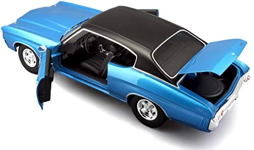 Maisto 1971 Chevrolet Chevelle SS 454 Blue 1/18 Diecast Model Car, Assorted - مايستو - Image 2