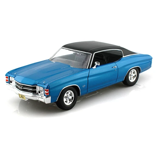 Maisto 1971 Chevrolet Chevelle SS 454 Blue 1/18 Diecast Model Car, Assorted Maisto 1971 Chevrolet Chevelle SS 454 Blue 1/18 Diecast Model Car, Assorted