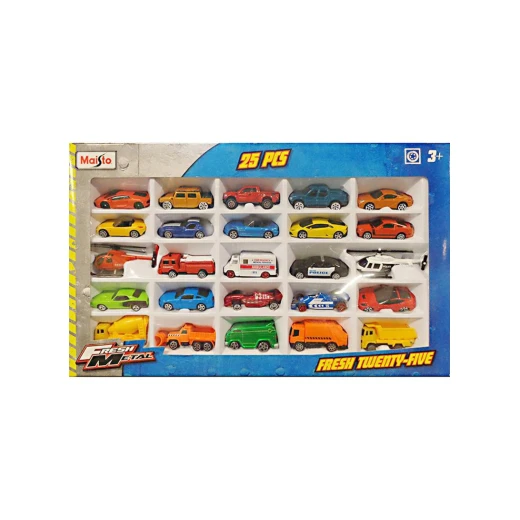 Maisto Fresh Metal 25 pcs vehicle pack, Assorted