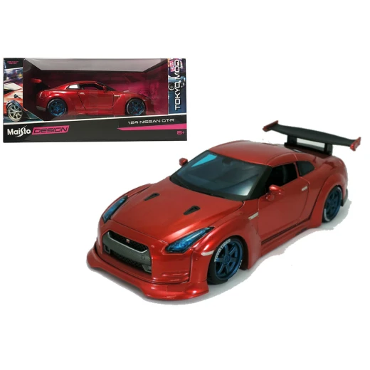 Maisto Nissan GT-R - 1/24 car model, Tokyo design, red color