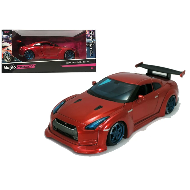 Maisto Nissan GT-R - 1/24 car model, Tokyo design, red color - مايستو