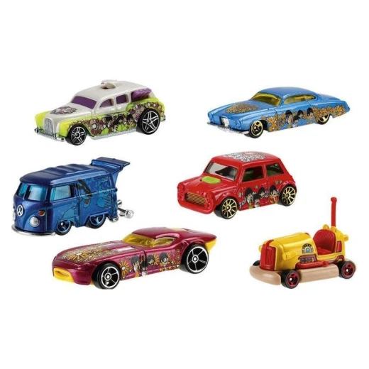 Mattel Hot Wheels Beatles Vehicles - 5 Designs, Assortment - هوت ويلز - Image 2
