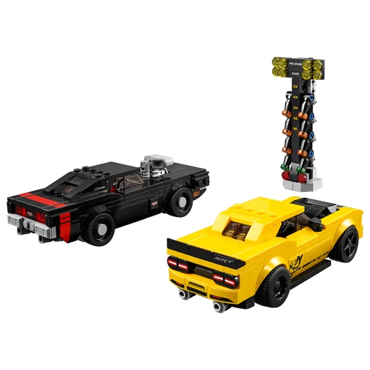 LEGO 2018 Dodge Challenger SRT Demon and 1970 Dodge Charge - ليجو - Image 2