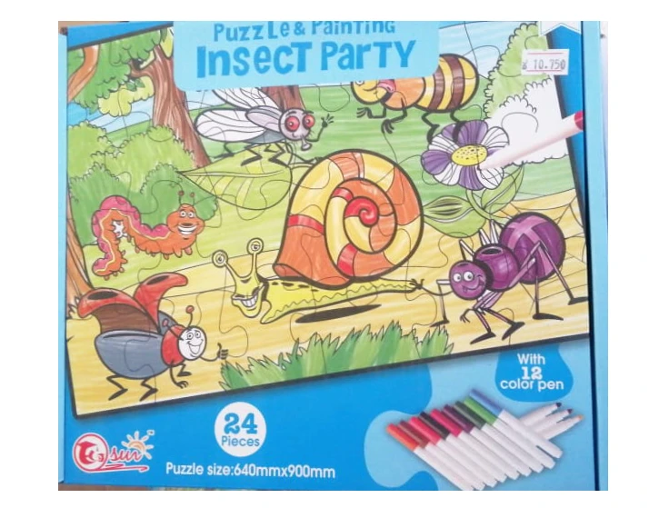 Puzzle and Painting insect party
