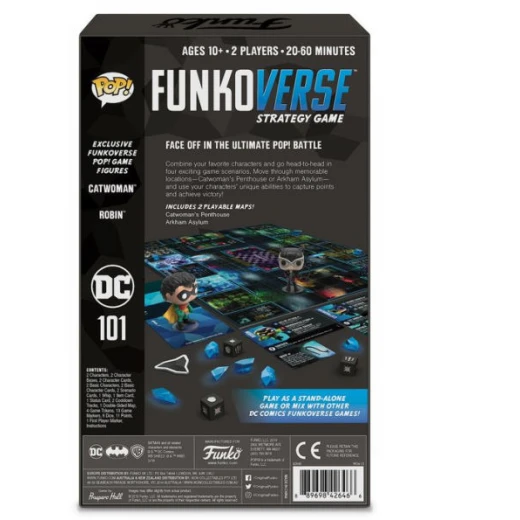 لعبة لوحية استراتيجية Funko Pop! Funkoverse DC Comics 2 Pack رقم 101 تتميز بباتمان وهارلي كوين، لعبة قابلة للتجميع - Funko pop! - Image 2