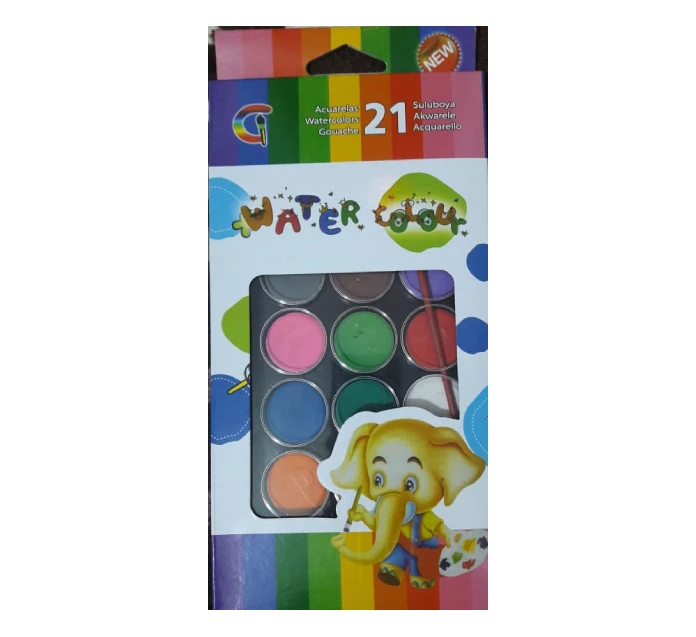 Gouache Acuarelas watercolour 21 colors