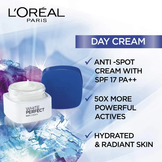 L'Oreal Paris White Perfect Day Cream Whitening - 50 ml - لوريال باريس - Image 2