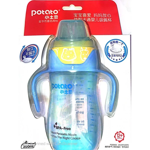 Potato Natural Peristaltic Nipple 300ml (+12) Blue Potato Natural Peristaltic Nipple 300ml (+12) Blue