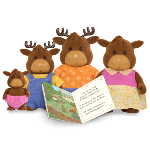 Li'l Woodzeez The VanderhoofTM Moose Family with storybook - ليل ودزيز - Image 3