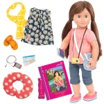 Our Generation 18-inch Reese Doll with Book - أور جيناريشن
