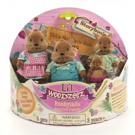 Li'l Woodzeez The BushytailTM Squirrel Family with storybook Li'l Woodzeez The BushytailTM Squirrel Family with storybook