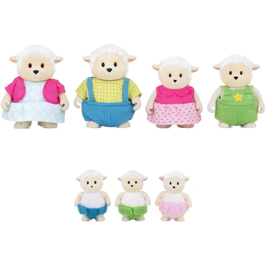 Li'l Woodzeez Large Grandparents Curlycuddles Sheep Family – 7pc - ليل ودزيز - Image 2