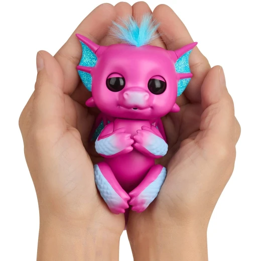 Fingerlings - Glitter Dragon - Sandy (Pink with Blue) - Interactive Baby Collectible Pet - فينجرلينجز - Image 6