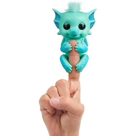 Fingerlings - Glitter Dragon - Noa (Green with Blue) - Interactive Baby Collectible Pet - فينجرلينجز - Image 4