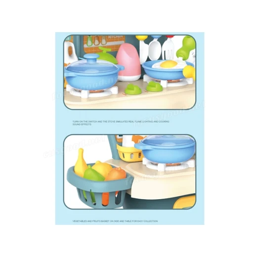 مجموعة ألعاب مطبخ ليتل شيف كوك المرحة 18 قطعة مع أصوات وأضواء واقعية للأطفال - Little chef - Image 3