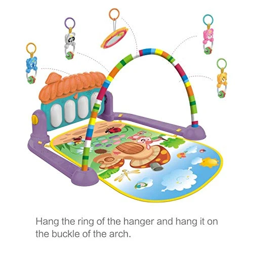 3 in 1 Musical Play Gym Fitness Mat (Multi Coloured & House Theme) (0-36 Months) - Image 9