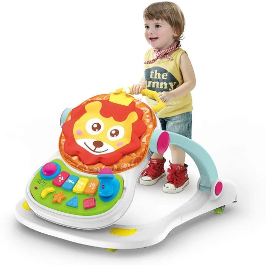 4 In 1 Multi Functional Baby Entertainment Musical Play to Walk Baby Push Walker - Image 2