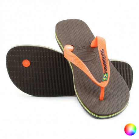 Havaianas Brasil Logo Green Olive/Vibrant Orange 39/40