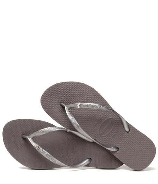 Havaianas Slim Crystal Glamour Sw Steel Grey 39/40 - هافياناس
