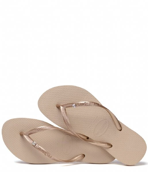 Havaianas Slim Crystal Glamour Sw Rose Gold/Metallic Rose Gold 37/38 - هافياناس