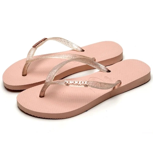 Havaianas Slim Logo Metallic Ballet Rose 37/38 - هافياناس