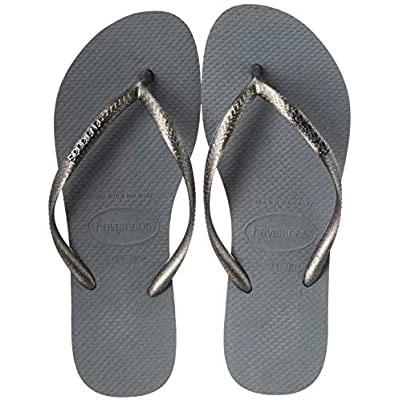Havaianas Slim Logo Metallic Steel Grey/Rainbow Grey Glitter 39/40 Havaianas Slim Logo Metallic Steel Grey/Rainbow Grey Glitter 39/40