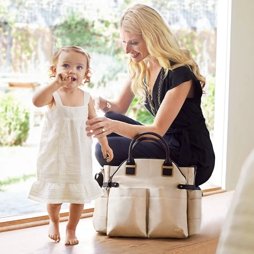Skip Hop Chelsea Downtown Chic Diaper Satchel Champagne - سكيب هوب - Image 3