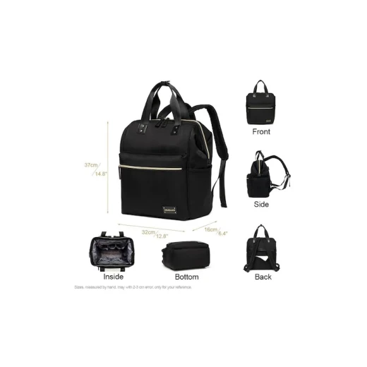 ColorLand Zara Unisex Baby Diaper school Backpack water Resistant (Black) - كولورلاند - Image 4