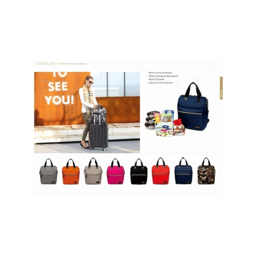 ColorLand Zara Unisex Baby Diaper school Backpack water Resistant (Black) - كولورلاند - Image 8