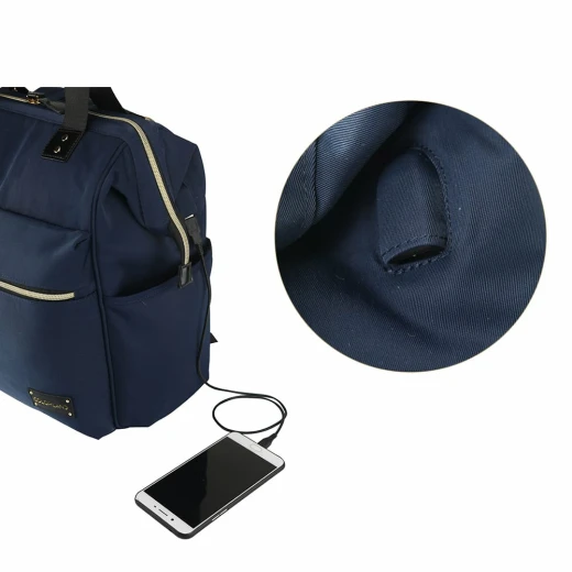 ColorLand Zara Unisex Baby Diaper school Backpack water Resistant (Navy Blue) - كولورلاند - Image 2