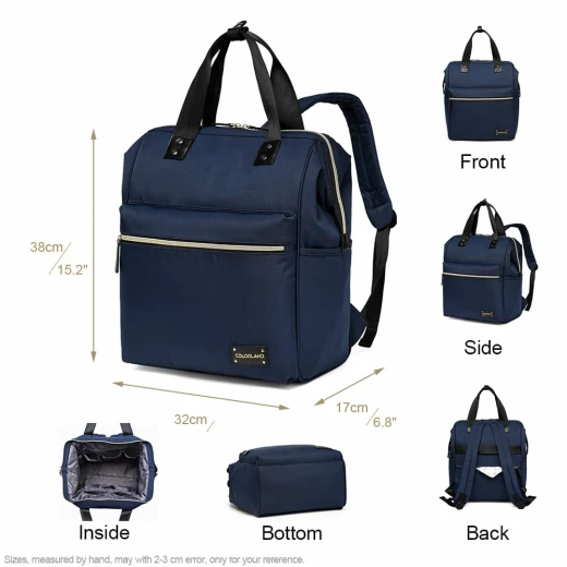 ColorLand Zara Unisex Baby Diaper school Backpack water Resistant (Navy Blue) - كولورلاند - Image 4