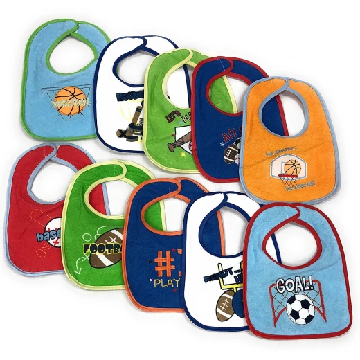 Snugly Baby 10 Park Infant Bibs for Baby Boys Sports Theme Snugly Baby 10 Park Infant Bibs for Baby Boys Sports Theme