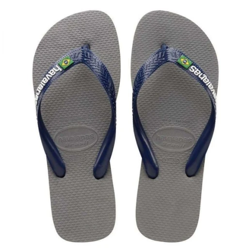 Havaianas Brasil Logo Steel Grey/Navy Blue 39/40 - هافياناس - Image 2