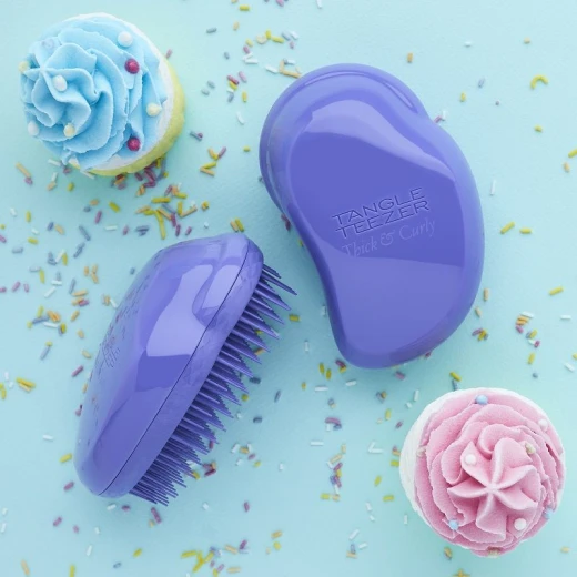 Tangle Teezer Thick and Curly Detangling Hairbrush, Lilac Fondant - تانجل تيزر - Image 4