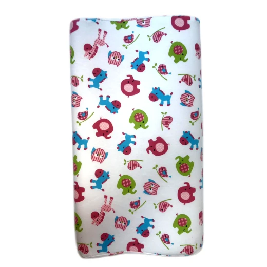 Memory Foam Contour Pillow For Baby Cartoon Printed Orthopedic Pillow, Pink