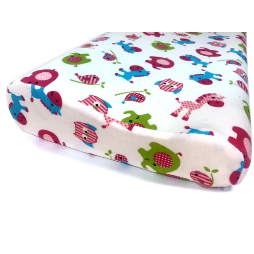 Memory Foam Contour Pillow For Baby Cartoon Printed Orthopedic Pillow, Pink - Image 2