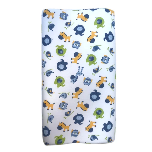 Memory Foam Contour Pillow For Baby Cartoon Printed Orthopedic Pillow, Blue