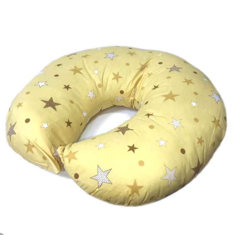 Baby baba Nursing Pillow, Yellow with Stars - بيبي بابا