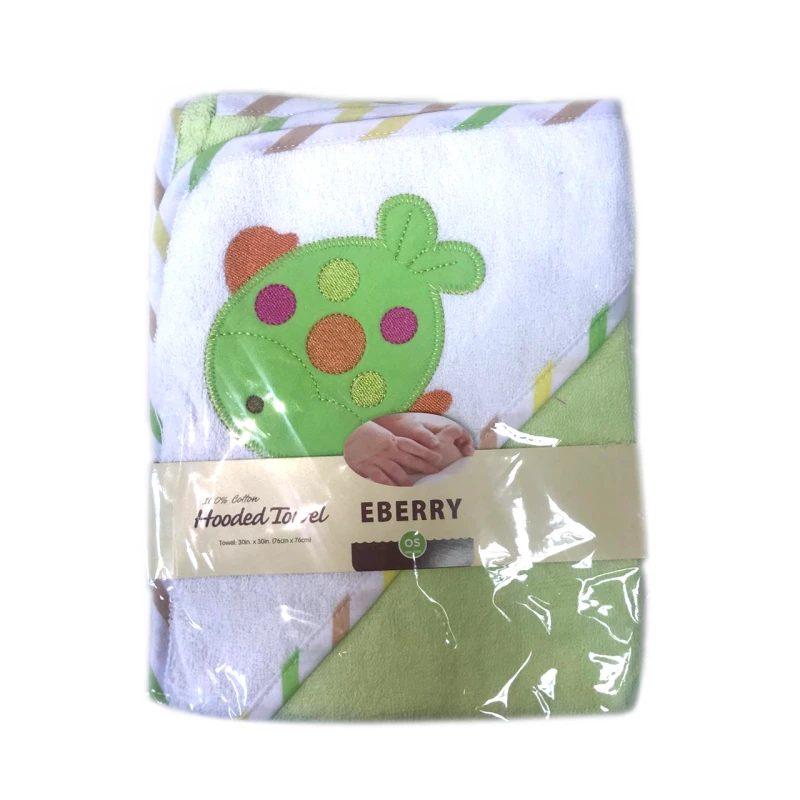 EBERRY Hooded Towel Green - إيبيري